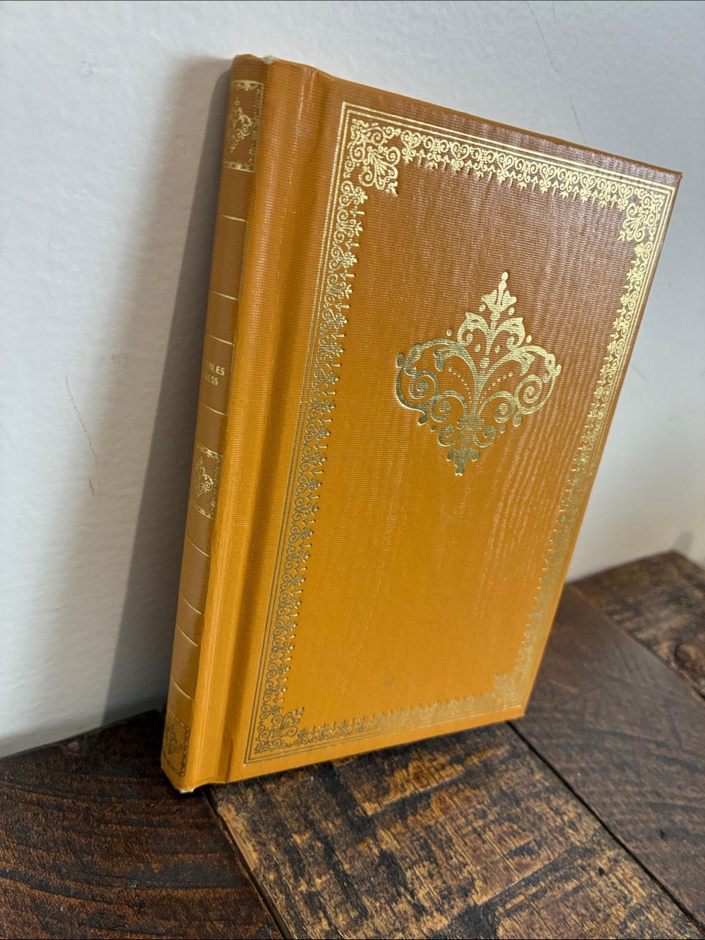 Ornate GoldAccent Mustard Hardcover Journal 1977 Inscription 70s Hardback Yellow - Picture 3 of 8